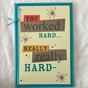 Motivational Greeting Card - Teal and Orange